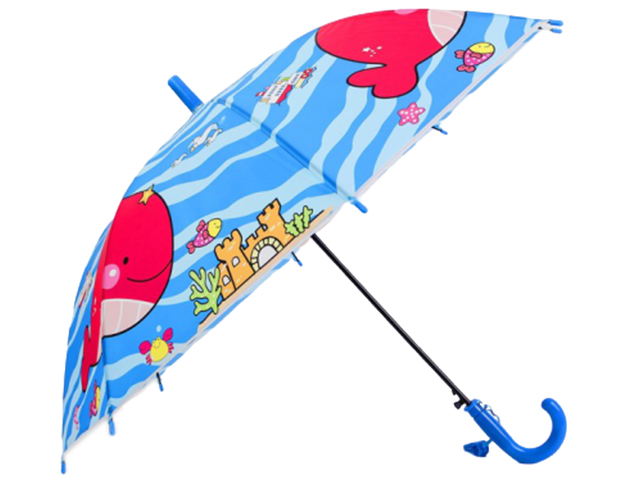 Зонт детский "Кит" полупрозрачный со свистком