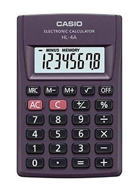 Калькулятор карманный "CASIO" HL-4A-S-EP