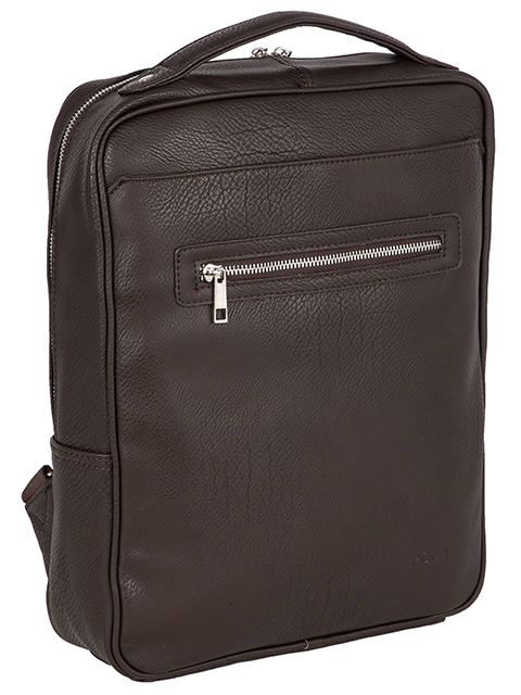 Сумка-рюкзак мужская "POLA" экокожа, темно-коричневый
