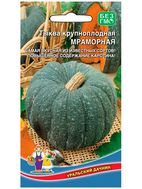 Тыква Мраморная, крупноплодная ц/п, 5 штук, Уральский дачник