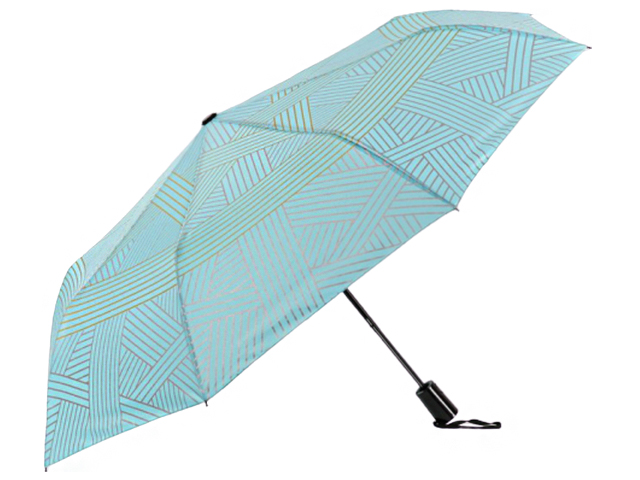 Зонт женский полуавтомат "Звезда" r=50см, 8 спиц, голубой