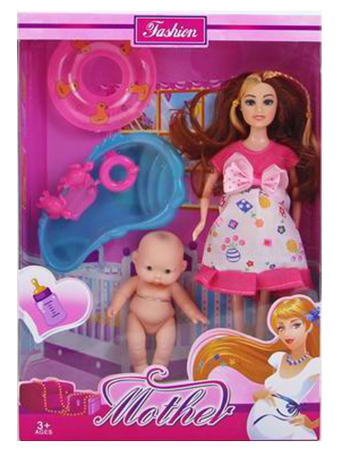 Кукла в наборе "Беременная кукла" 32см, с малышом и аксессуарами, в коробке