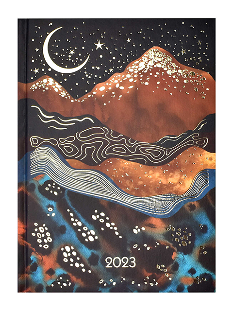 Ежедневник датированный 2023 А5 160 листов Феникс+ "Лунный свет" обложка 7БЦ