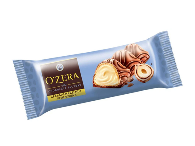 Батончик "O`ZERA" молочно-ореховая начинка в молочном шоколаде