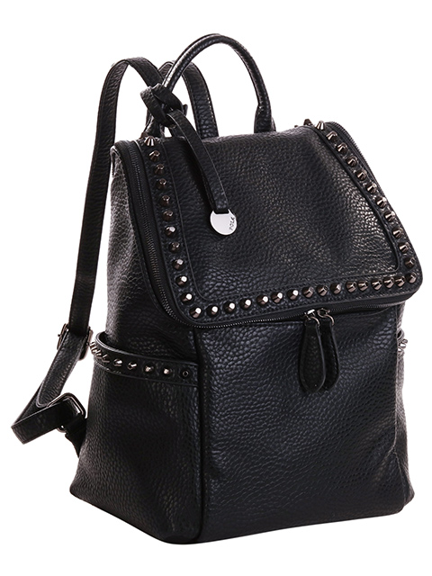 Сумка-рюкзак женская "POLA" экокожа, чёрный 8275