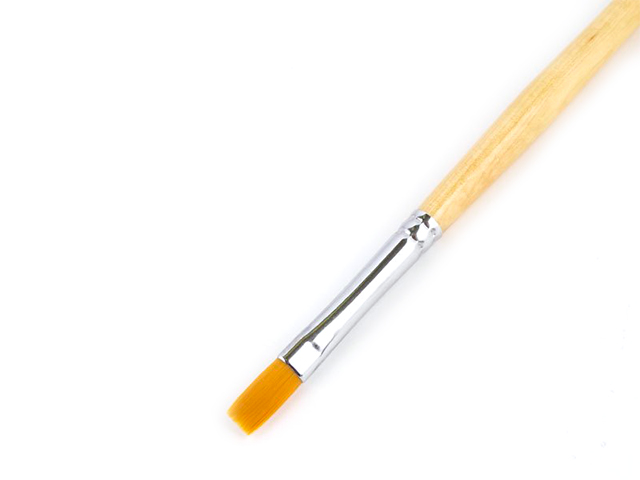 Кисть Синтетика №6 плоская Сонет, длинная ручка