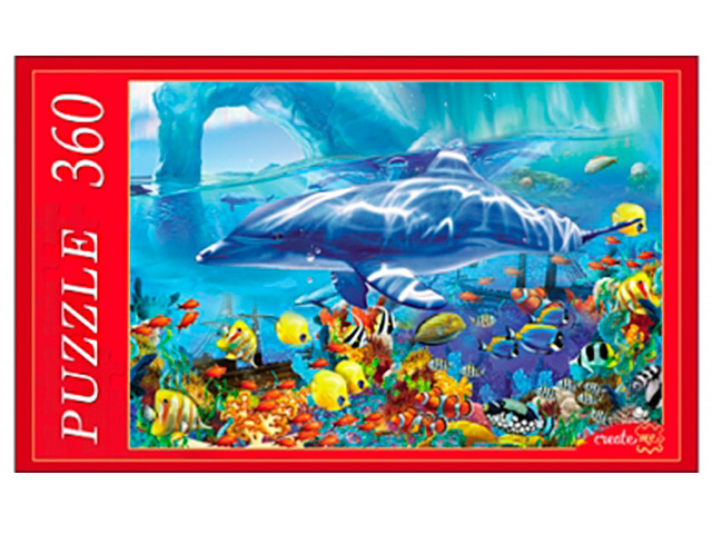 Пазлы 360 элементов 500х345 Рыжий кот "Чудесный водный мир"