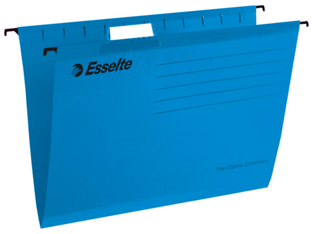 Папка подвесная Esselte "Plus Foolscap" 412х240 мм, картон, с разделителями, 25 шт в упак, синяя