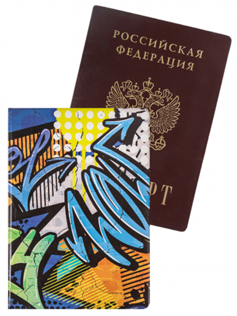 Обложка для паспорта MILAND "Граффити" ПВХ