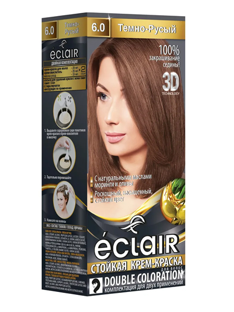 Краска для волос ECLAIR 6.0 Темно-русый