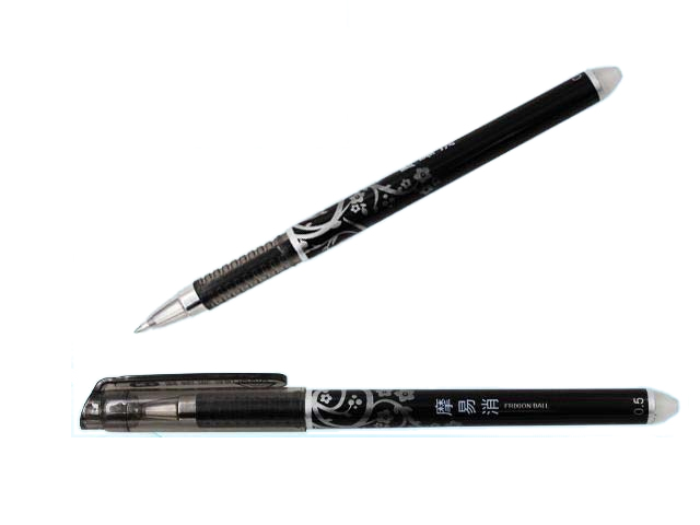 Ручка "пиши-стирай" гелевая Basir "Цветы" 0,5 мм, корпус металлический