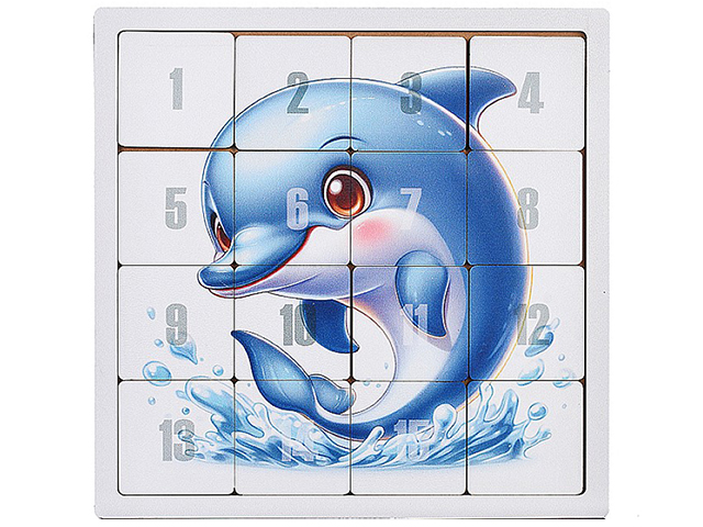 Головоломка "Пятнашки. Дельфин" 