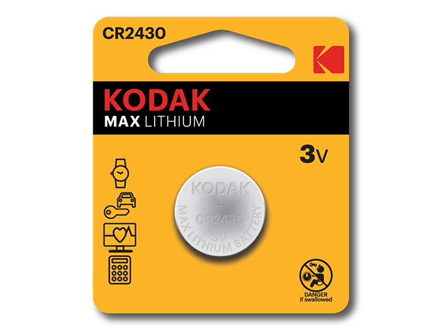 Батарейка литиевая (таблетка) Kodak CR2430-1BL (1 шт.) блистер