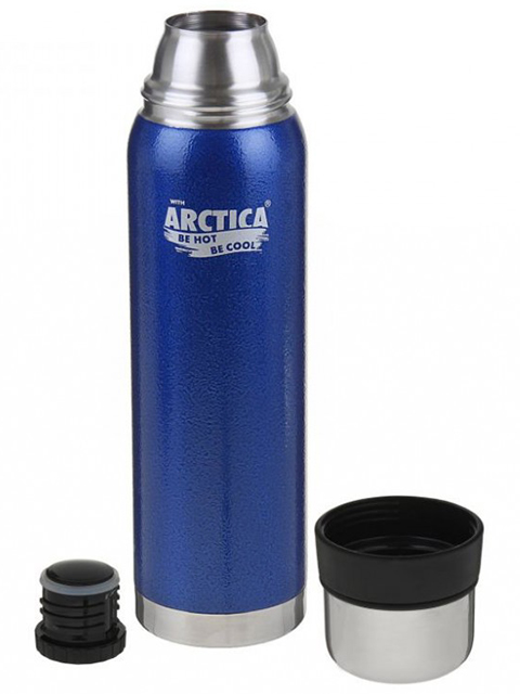 Термос "Арктика" бытовой, вакуумный, (для напитков), синий 750мл.