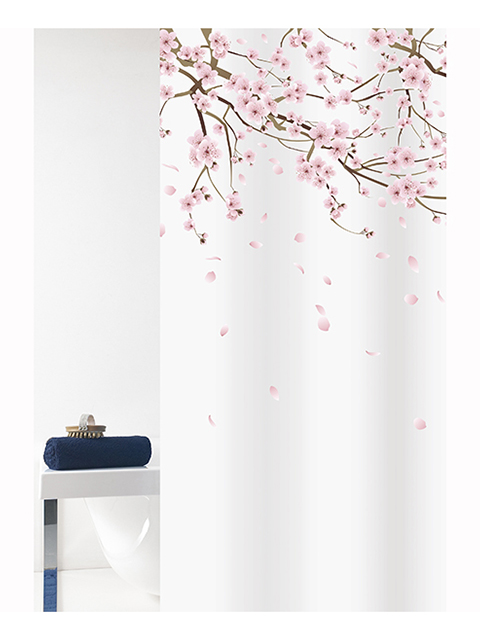 Штора для ванной "Sakura" 180х200см, полиэстер