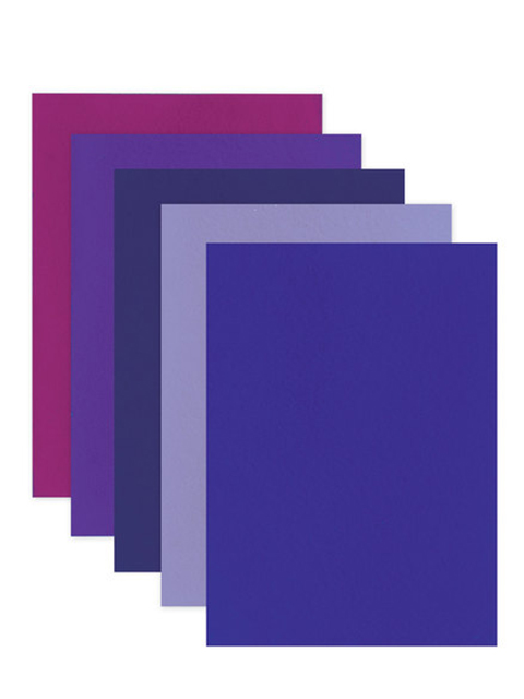 Набор для детского творчества BRAUBERG/Остров сокровищ "Цветной фетр А4" 5 листов 5 цветов оттенки фиолетового