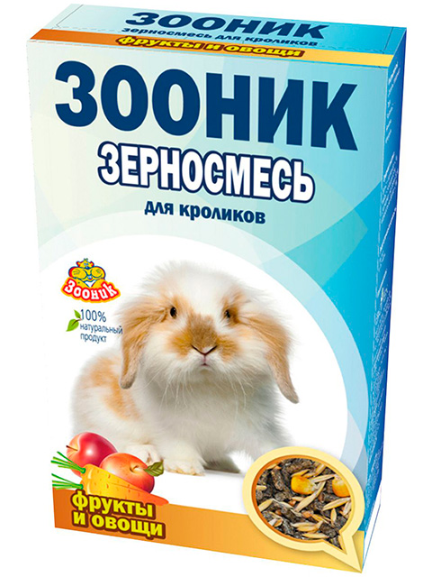 Зерносмесь для кроликов "Зооник" Фрукты и овощи 400г