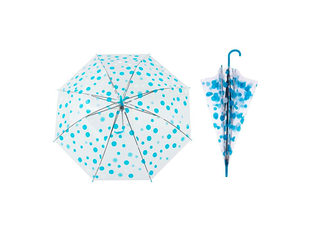 Зонт детский "Горохи" синий, d=90см