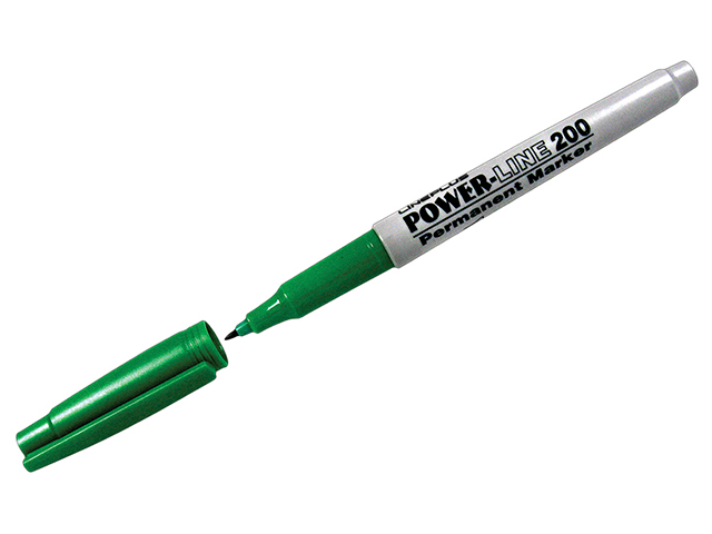 Маркер перманентный "Power-Line", 0,7 мм, пулевидный наконечник, зеленый