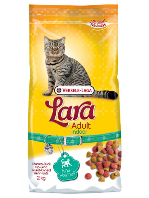Корм LARA Adult Indoor 2 кг для кошек (цыпленок) 