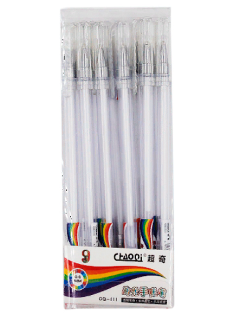 Ручка гелевая Basir, 0,6мм, прозрачный корпус, белая