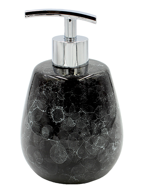Дозатор для жидкого мыла  "PIETRA" black, 9,7х10,1/14,8см, керамика