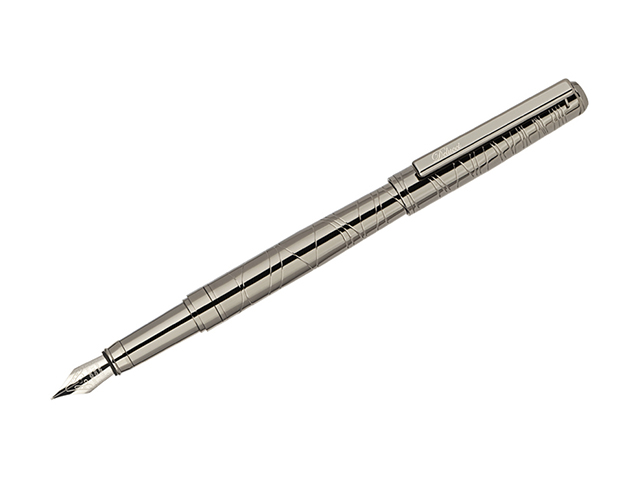 Ручка перьевая Delucci "Mistico" черная, 0,8 мм, корпус оружейный металл, в подарочной упаковке