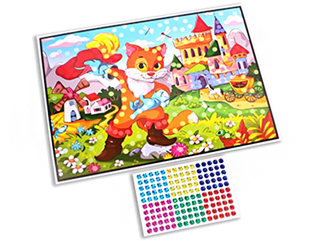 Набор для детского творчества Рыжий кот А4 "Мозаика гелевая. Любимая сказка"
