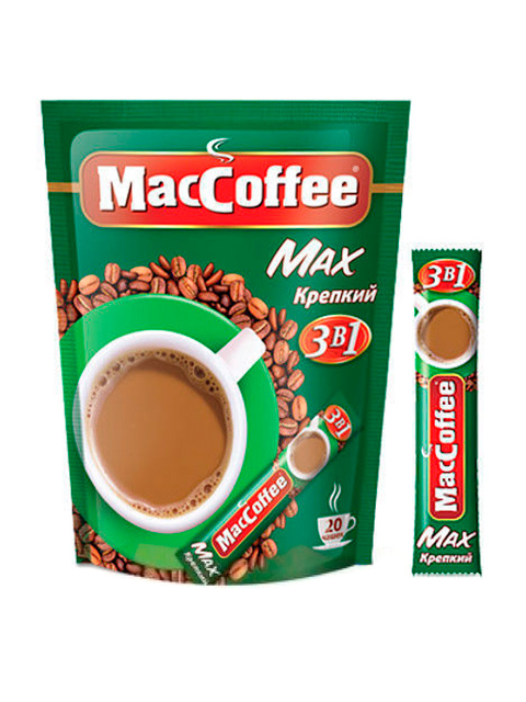 Напиток кофейный растворимый "MacCoffee" 3в1 - МАХ крепкий 16 г