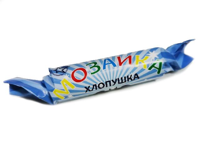Хлопушка-конфета "Мозайка" хлопок и выброс конфетти