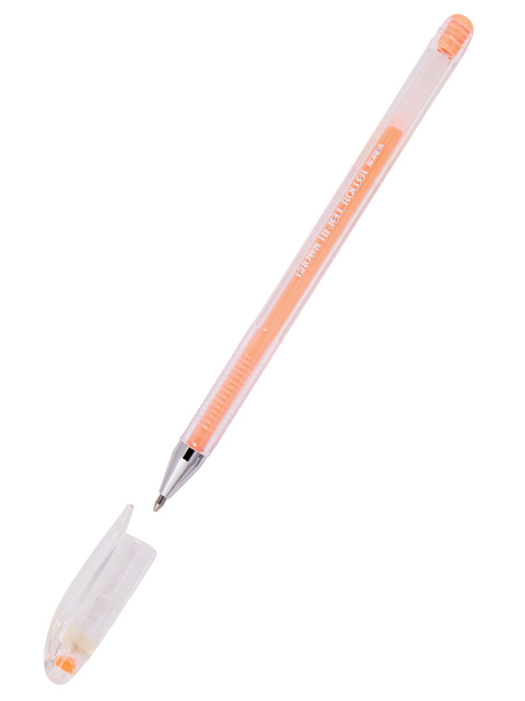 Ручка гелевая Crown "Hi-Jell Pastel" 0,8 мм, пастель оранжевый