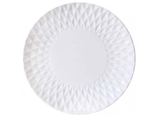Тарелка десертная "WHITE" 20см, фарфор