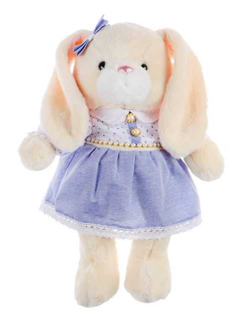 Игрушка мягкая "Заяц-девочка в платье" 36 см, полиэстер