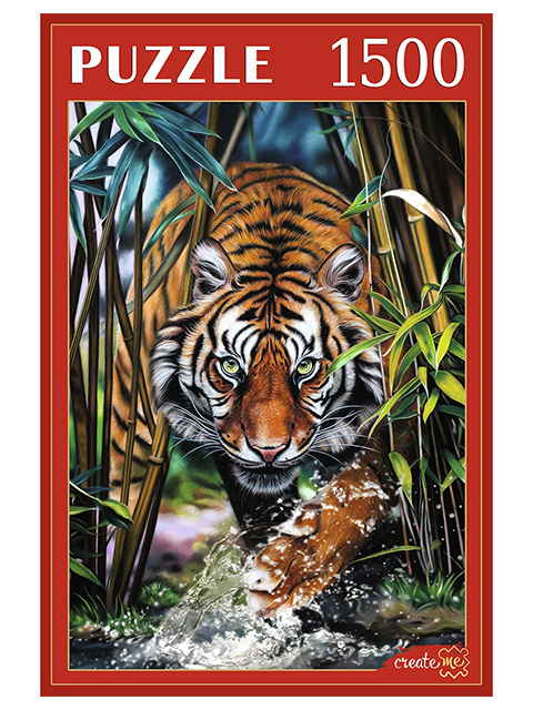 Пазлы 1500 элементов 850х580 Рыжий кот "Большой тигр"