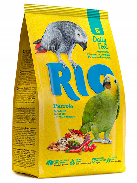 Корм "RIO" для крупных попугаев 500гр.