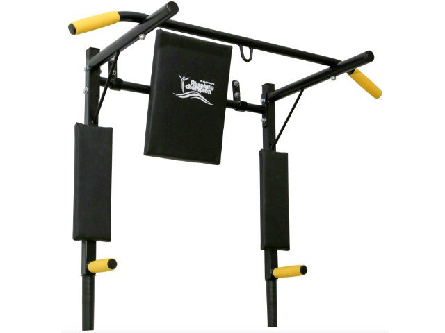 Турник-брусья Прогресс, (с черными ручками) черный