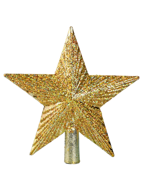 Верхушка "Звезда" рельефный узор 19х22 см, золото