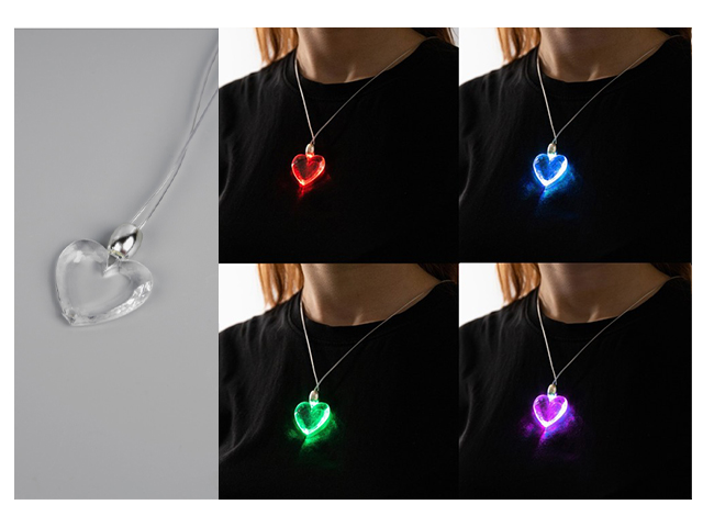 Кулон светодиодный Сима-ленд "Сердце" 60см