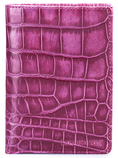 Обложка для автодокументов Askent "Croco Style" нат. кожа, цвет рубин
