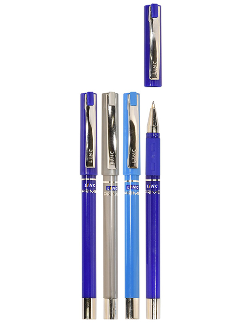 Ручка шариковая Linc "Prime" 1мм корпус круглый, синий