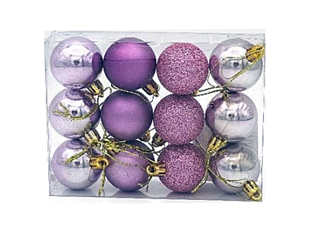 Набор елочных шаров MILAND "Новогодняя нежность" 12 штук d-4 см