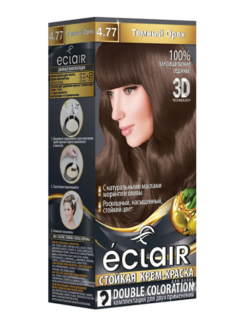Краска для волос ECLAIR 4.77 Темный орех