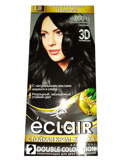 Краска для волос ECLAIR 1.0 Королевский черный