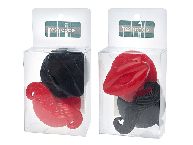 Крючки "Fresh Code Mustache & Lips" для ванной, 2шт