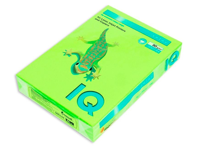 Бумага IQ Color neon А4 80 г/кв.м 500 листов "Зеленый неон"