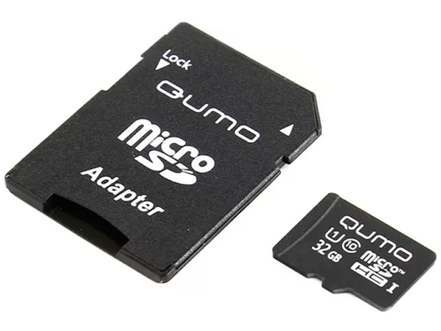 Карта памяти QUMO Micro SDHC 32Gb Class 10 (HC)+adapt