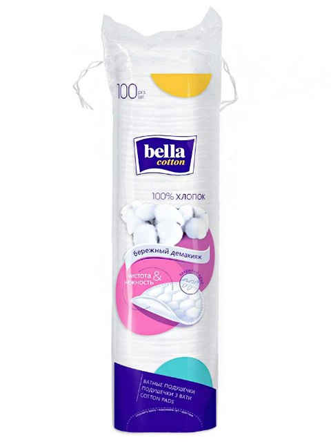 Ватные диски Bella cotton, 100шт в упаковке