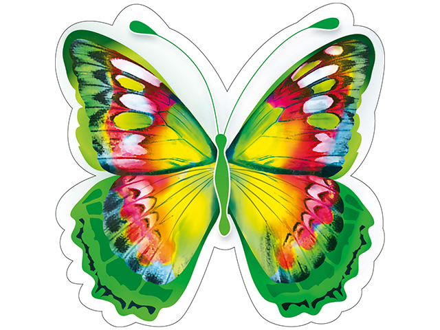 Украшение "Бабочка" на скотче, зеленая