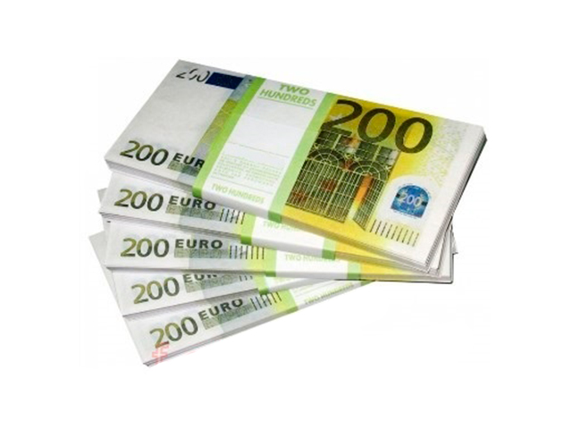 Шуточные (сувенирные) деньги "200 евро"
