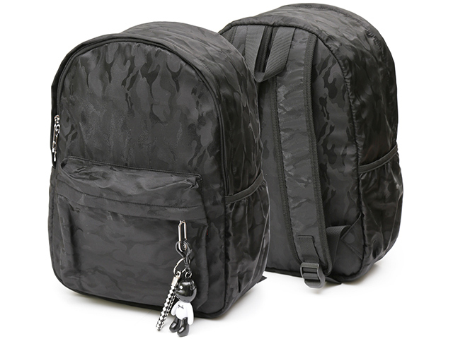 Рюкзак подростковый 40х26х14,5 см, 1 отделение, 1 карман, с брелком, черный